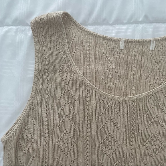Vintage Crochet Knit Sweater Vest,‎ Size Large - Picture 3 of 9
